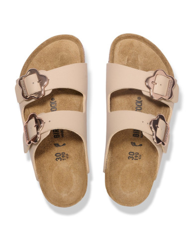 Birkenstock Klapki ARIZONA KIDS FLOWER BUCKLE BF 1030439 - Beżowe | Sklep Monotox