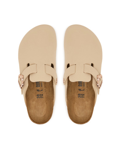 Birkenstock Klapki BOSTON FLOWERS KIDS BIRKIBUC JUNIOR NARROW 1030630 - Beżowe | Sklep Monotox