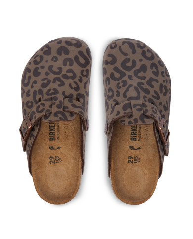 Birkenstock Klapki BOSTON 2.0 KIDS BIRKIBUC JUNIOR NARROW 1032553 - Brązowe | Sklep Monotox