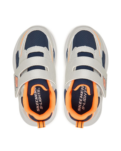 Skechers Buty dziecięce METEOR LIGHTS GLOW 401498NSLOR - Szare | Sklep Monotox