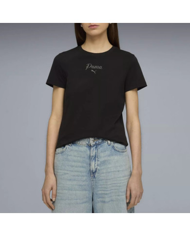 Puma Koszulka damska ESS SCRIPT TEE 69176001 - Czarna | Sklep Monotox