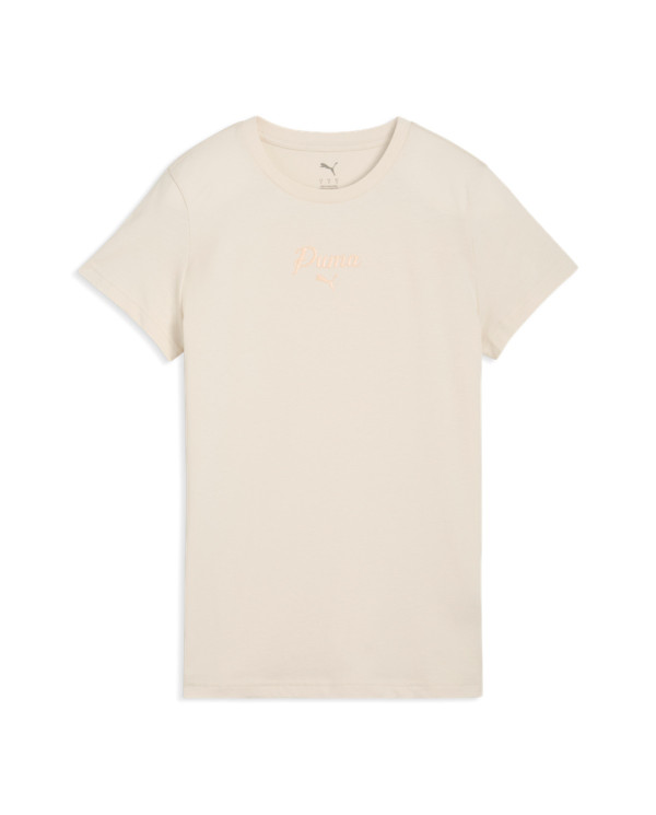 Puma Koszulka damska ESS SCRIPT TEE 69176087 - Beżowa | Sklep Monotox