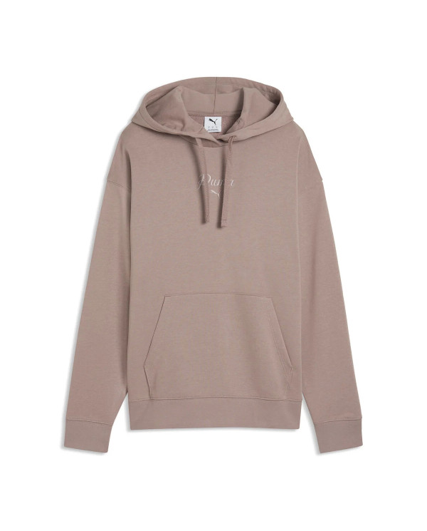 Puma Bluza damska ESS SCRIPT COMFORT HOODIE TR 69176188 - Beżowa | Sklep Monotox