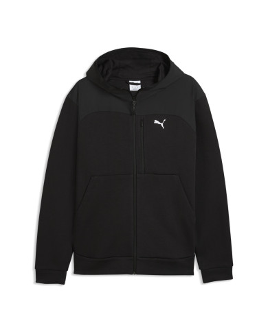 Puma Bluza męska PUMATECH MATERIAL MIX FULL ZIP HOODIE 69449001 - Czarna | Sklep Monotox