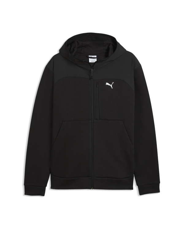 Puma Bluza męska PUMATECH MATERIAL MIX FULL ZIP HOODIE 69449001 - Czarna | Sklep Monotox