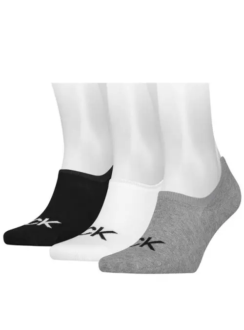 Calvin Klein CK MEN FOOTIE HIGH CUT 3P LOGO 701218723003