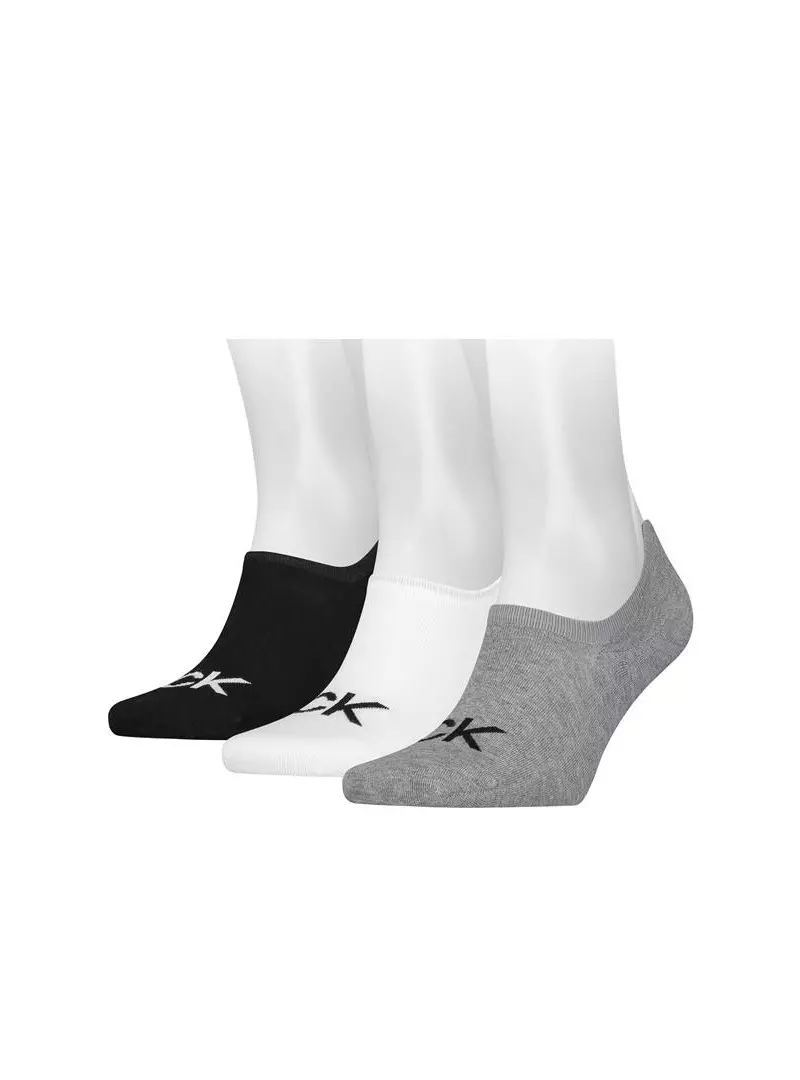 Calvin Klein CK MEN FOOTIE HIGH CUT 3P LOGO 701218723003