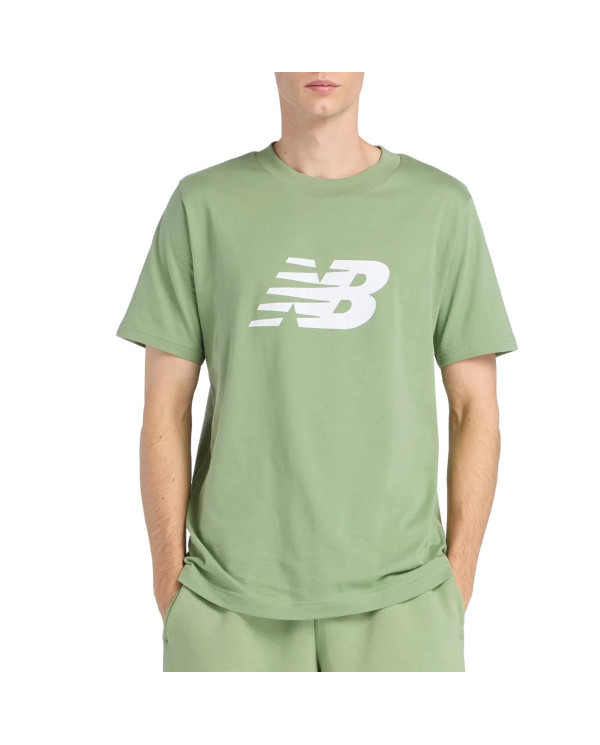New Balance Koszulka męska SPORT JERSEY LOGO T-SHIRT MT43906AAR - Zielona | Sklep Monotox