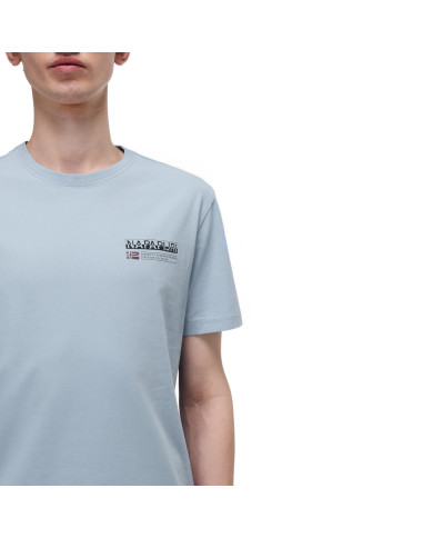 Napapijri Koszulka męska S-KASBA SHARK SKIN NP0A4HQQHCB - Szara | Sklep Monotox
