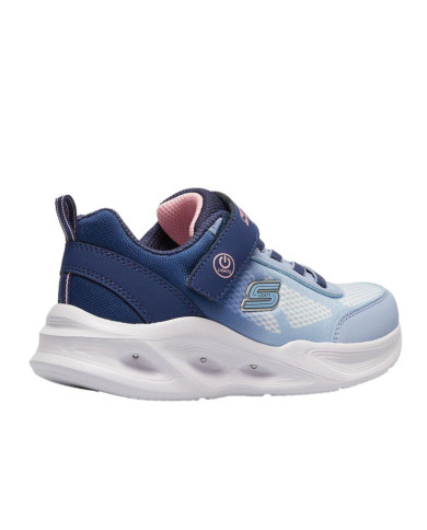 Skechers Buty dziecięce SKECHERS SOLA GLOW OMBRE DELUXE 303714LNVLB - Niebieskie | Sklep Monotox