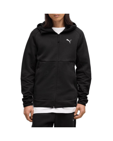 Puma Bluza męska PUMATECH SLIM ELEVATED FULL-ZIP 69395101 - Czarna | Sklep Monotox